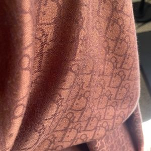 Dior Brown Oblique Pattern Stole